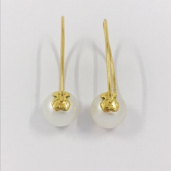 Pendientes Tous en oro 18kt y perla