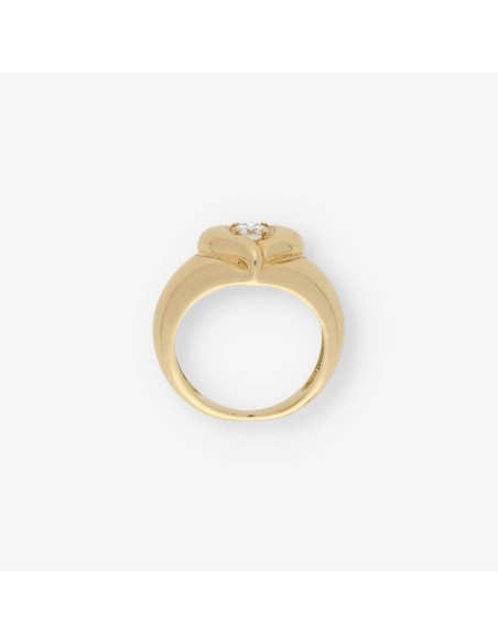 Anillo corazÃ³n en oro 18kt con brillante