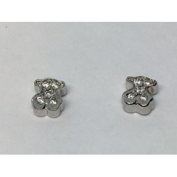 Pendientes Tous para bebÃ© en oro blanco y brillantes