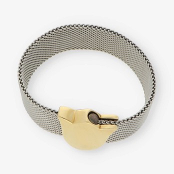 Pulsera tous en malla de acero y oro 18kt 2