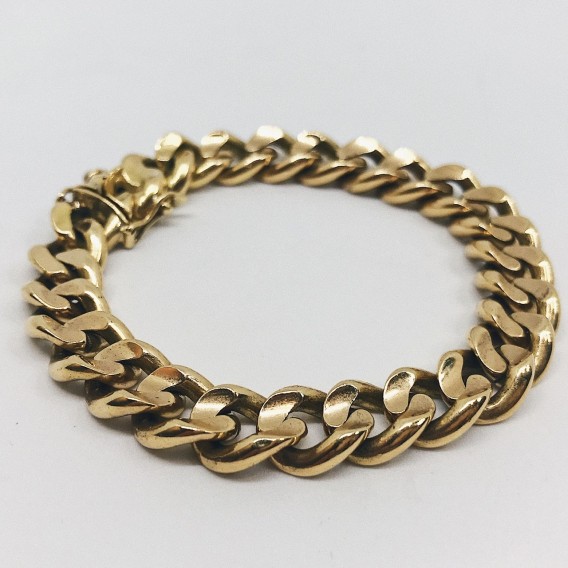 Pulsera barbada en oro 18kt