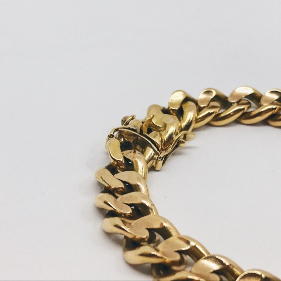 Pulsera barbada en oro 18kt