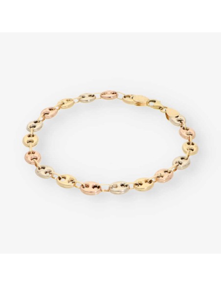 Pulsera de calabrotes en oro 18kt