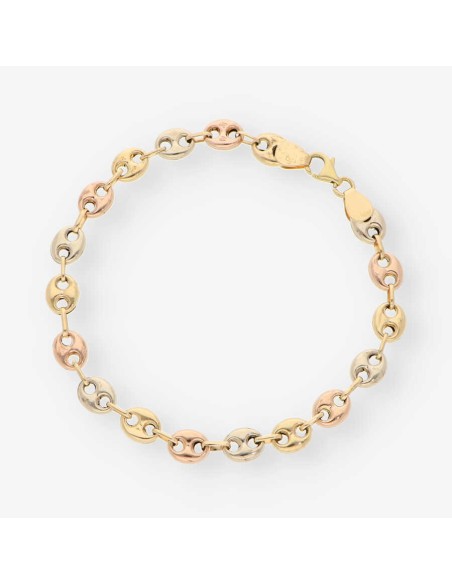 Pulsera de calabrotes en oro 18kt