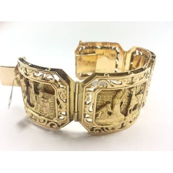 Gran pulsera ancha en oro 2