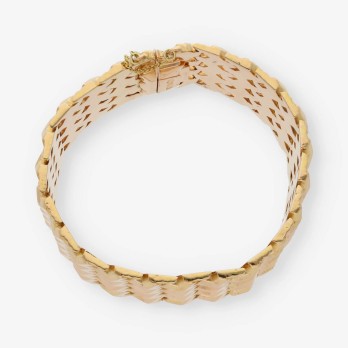 Pulsera semirrÃ­gida en oro 18kt 2