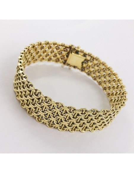Pulsera ancha en oro 18kt
