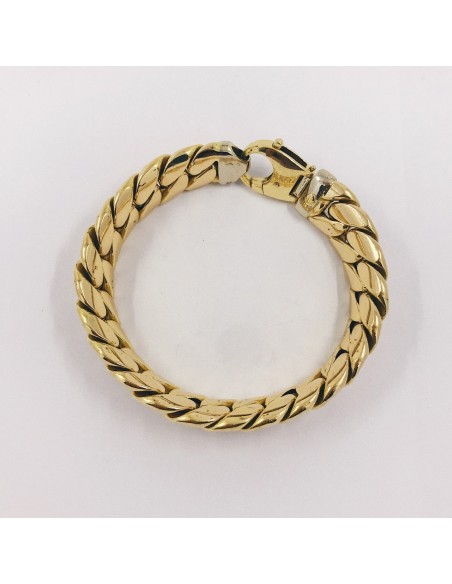 Pulsera barbada en oro 18kt