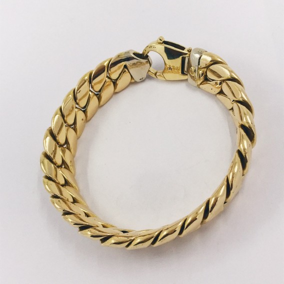 Pulsera barbada en oro 18kt