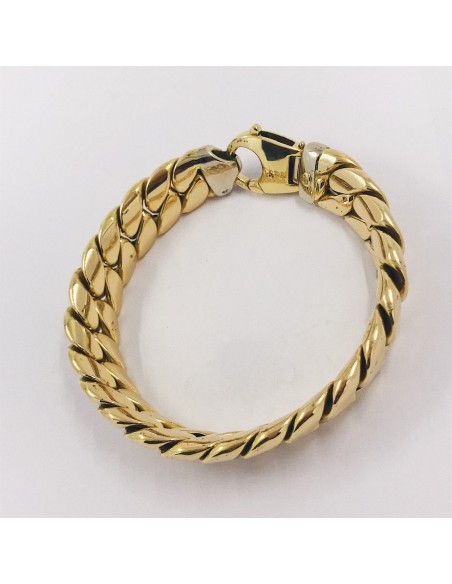 Pulsera barbada en oro 18kt
