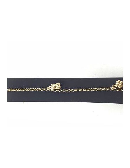Pulsera de oro con motivos infantiles