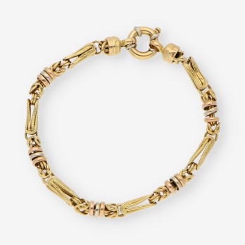 Pulsera de espiga en oro 18kt 2