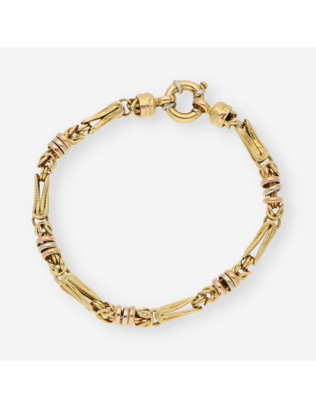 Pulsera de espiga en oro 18kt