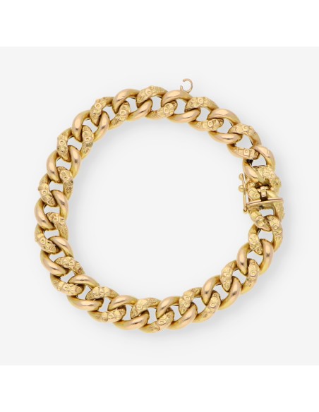 Pulsera barbada en oro 18kt
