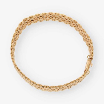 Pulsera semirrÃ­gida en oro 18kt 2