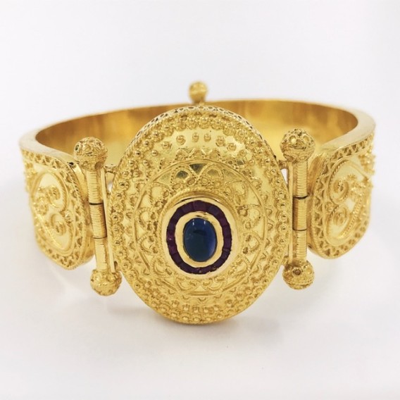 Pulsera esclava en oro 22kt