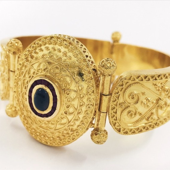 Pulsera esclava en oro 22kt