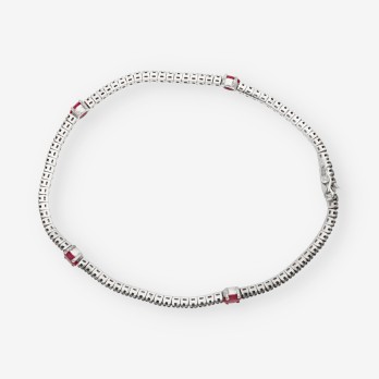 Pulsera oro blanco 18kt con piedras 2