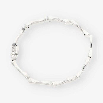 Pulsera de oro blanco 18kt con brillantes 2