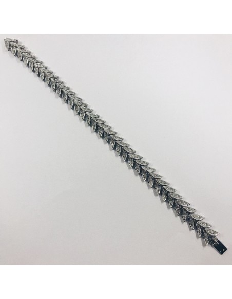 Pulsera de oro blanco y brillantes