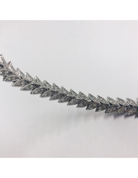 Pulsera de oro blanco y brillantes