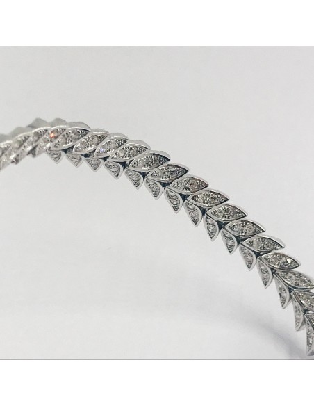 Pulsera de oro blanco y brillantes