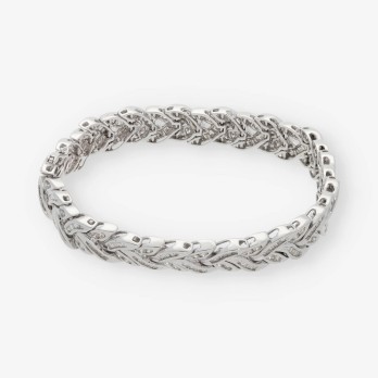 Pulsera de oro blanco 18kt con brillantes 2