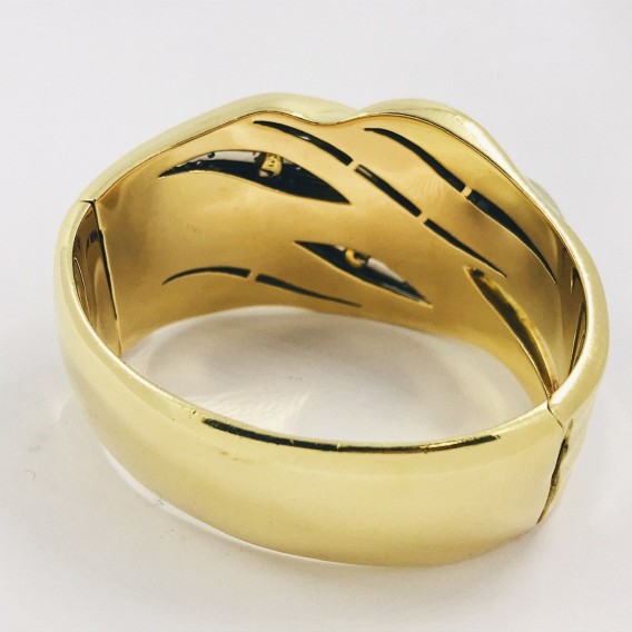 Pulsera esclava Puig Doria en oro con brillantes y esmaltes