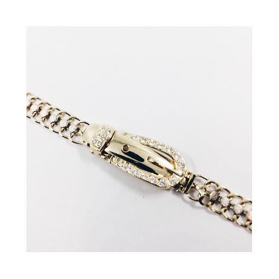 Pulsera de oro en forma de cinturÃ³n