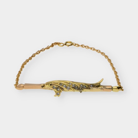 Antigua pulsera en oro y diamantes
