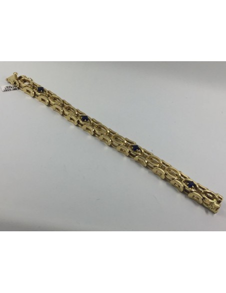Pulsera de oro y zafiros
