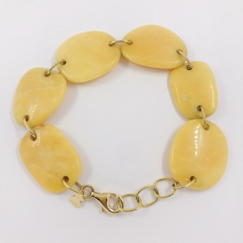Pulsera Tous con piedra amarilla y oro 18kt.
