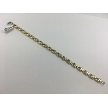 Pulsera en oro blanco y amarillo