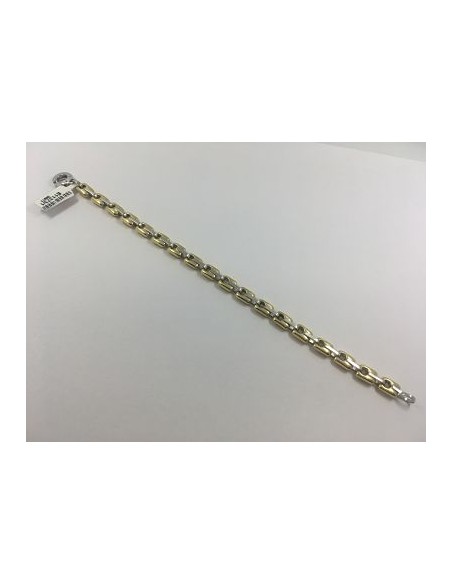 Pulsera en oro blanco y amarillo