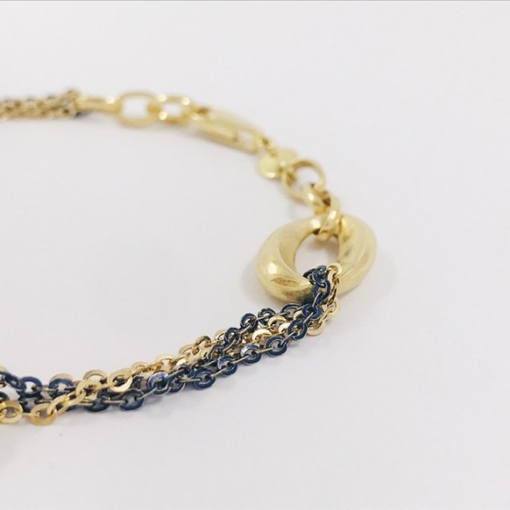 Pulsera en oro bicolor 18kt