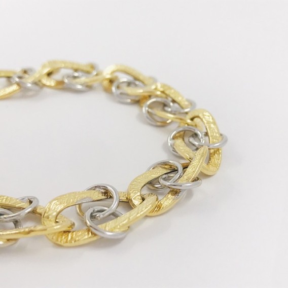 Pulsera en oro bicolor 18kt