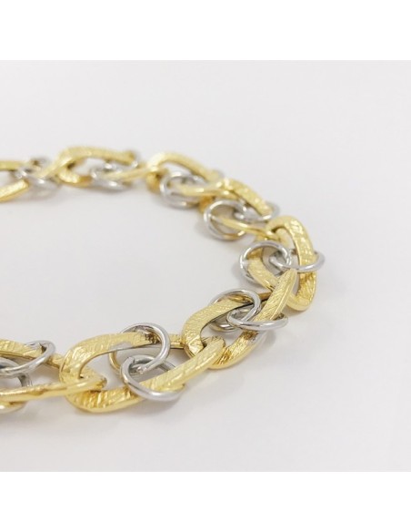 Pulsera en oro bicolor 18kt