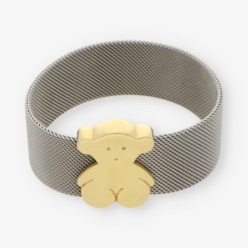 Pulsera tous en malla de acero y oro 18kt 2