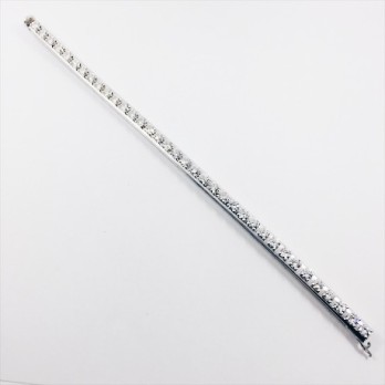 Pulsera riviÃ¨re en oro blanco y brillantes 2