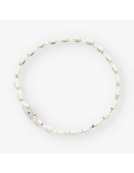 Pulsera riviere oro blanco y bri