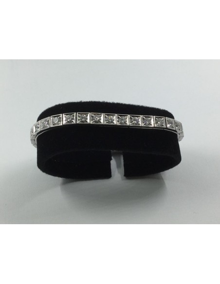 Pulsera riviere oro blanco y brillantes