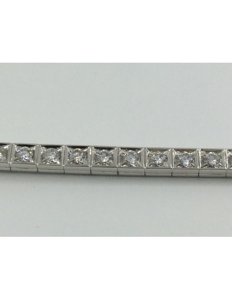 Pulsera riviere oro blanco y brillantes