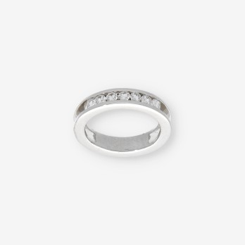Anillo en oro blanco 18kt con brillantes 2