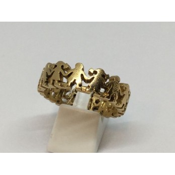 Sortija Tous de oro con motivo de niÃ±os