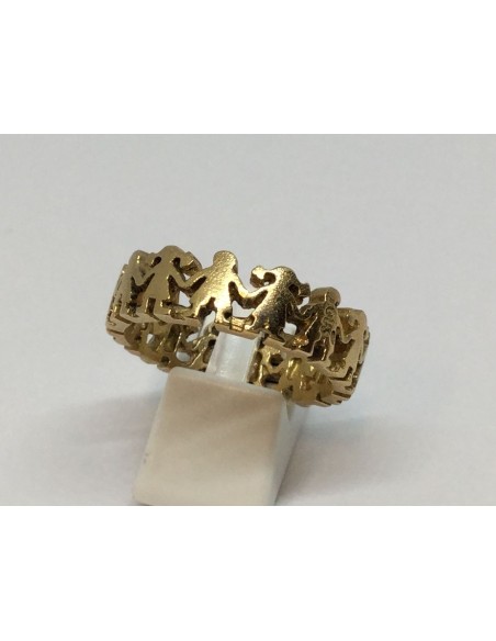 Sortija Tous de oro con motivo de niÃ±os