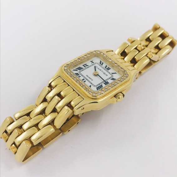 Reloj Cartier PanthÃ¨re en oro 18kt y brillantes