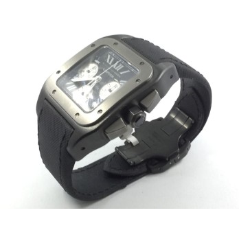 Cartier Santos 100 automatic titanio y acero 2