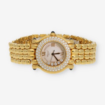 Reloj Chopard Happy Sport 18kt brillantes caja y documentos 2