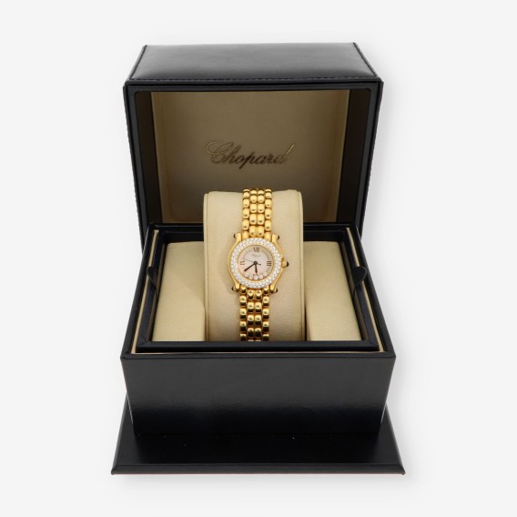 Reloj Chopard Happy Sport 18kt brillantes caja y documentos
