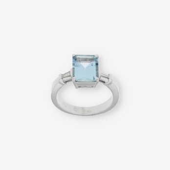 Anillo en oro blanco 18kt con diamantes 2